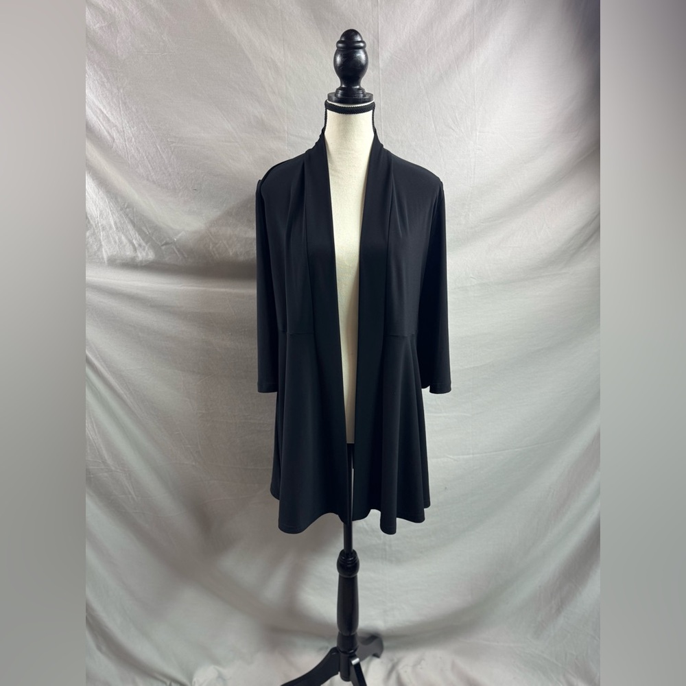 Joesph Ribkoff Light Knit Cover Up Jacket Black Size 10 - Picture 7 of 9